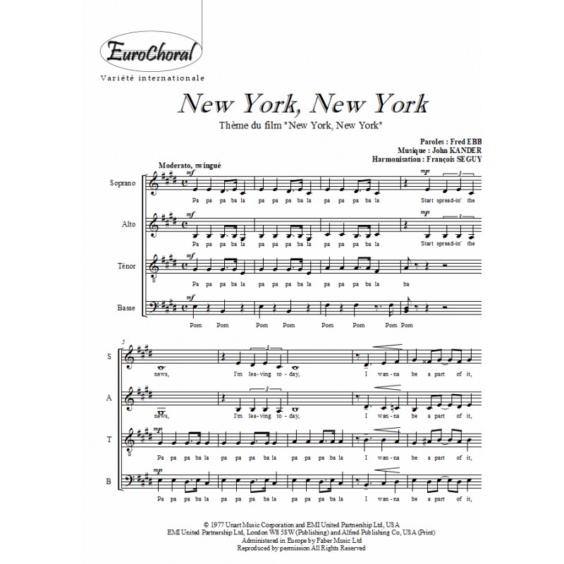 NEW YORK NEW YORK (B.O du film)