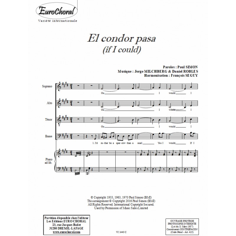 EL CONDOR PASA (conducteur)