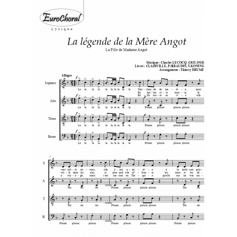 Légende de la Mère Angot (La fille de Mme Angot)