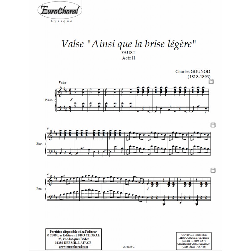 Ainsi que la brise légère (Faust)