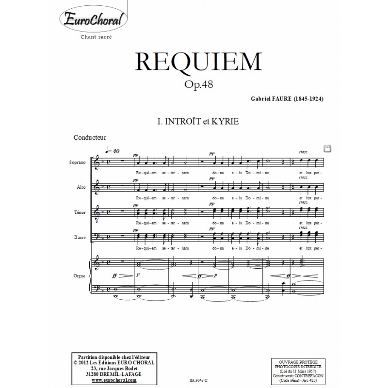 REQUIEM Op.48 (Conducteur)