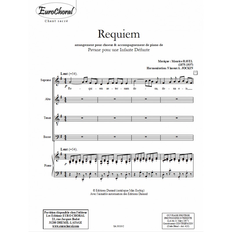 REQUIEM (Arr.Pavane pour une infante défunte) (Conducteur)