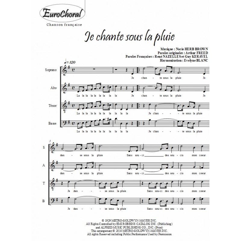 JE CHANTE SOUS LA PLUIE (B.O film "Singing in the rain")