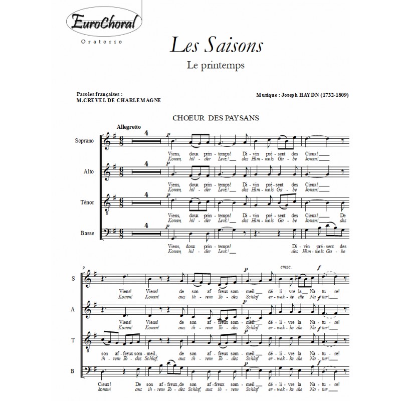 CHOEUR DES PAYSANS (Les Saisons)