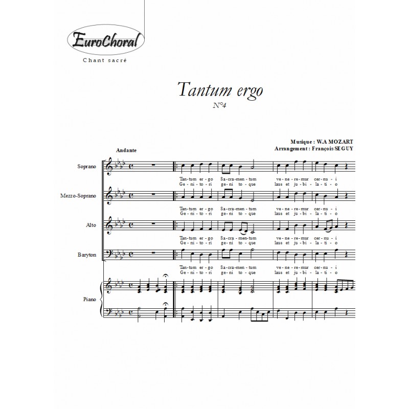 TANTUM ERGO (Mozart)