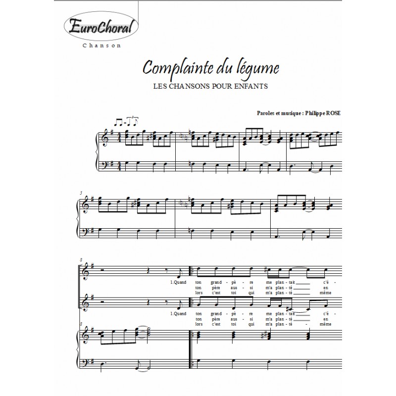 COMPLAINTE DU LEGUME