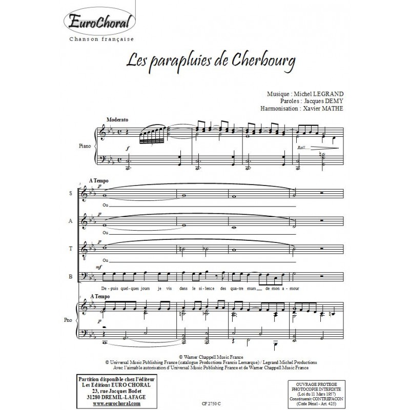 LES PARAPLUIES DE CHERBOURG (Conducteur)