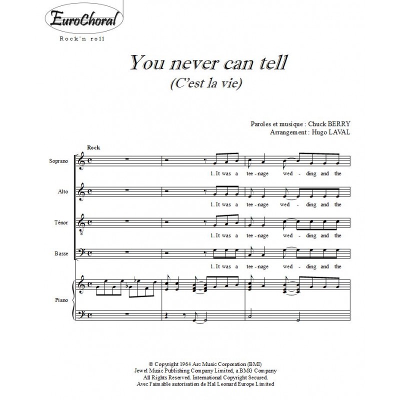 YOU NEVER CAN TELL (Conducteur)