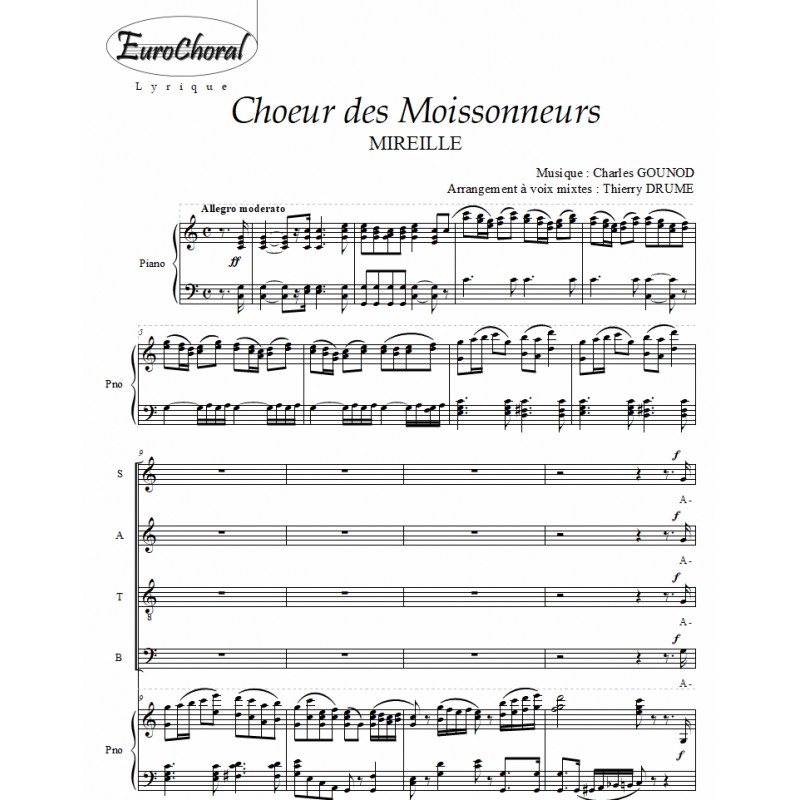 CHOEUR DES MOISSONNEURS (Gounod)
