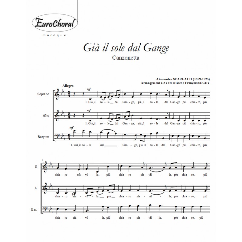 GIA IL SOLE DAL GANGE (Scarlatti)
