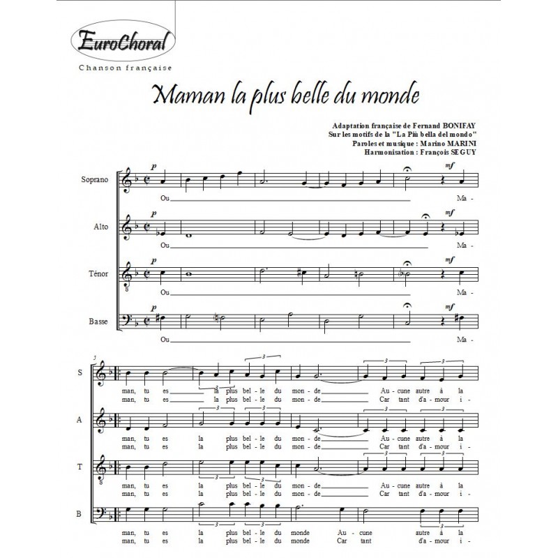MAMAN LA PLUS BELLE DU MONDE (L.Mariano)