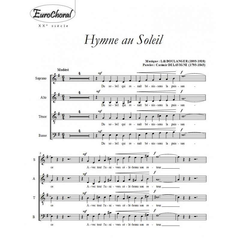 HYMNE AU SOLEIL  (L.Boulanger)