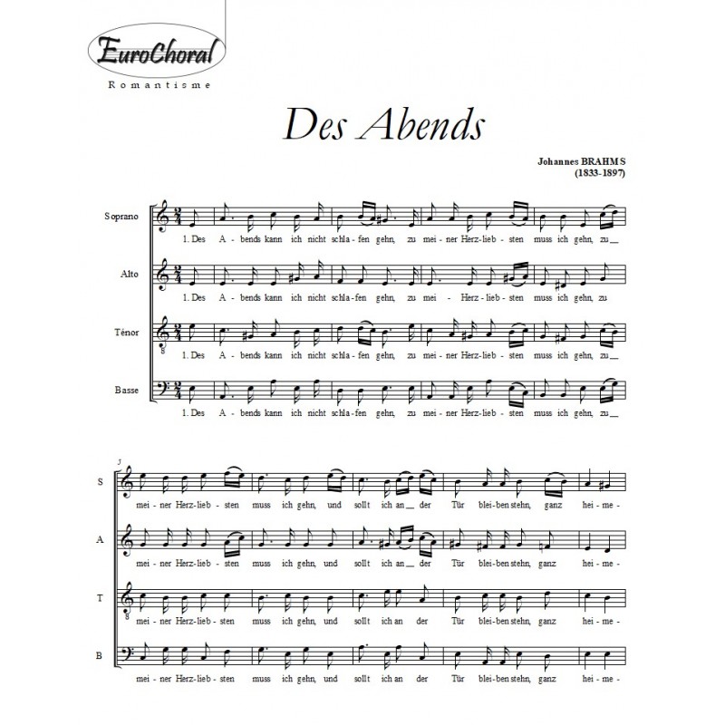 DES ABENDS (J.Brahms)
