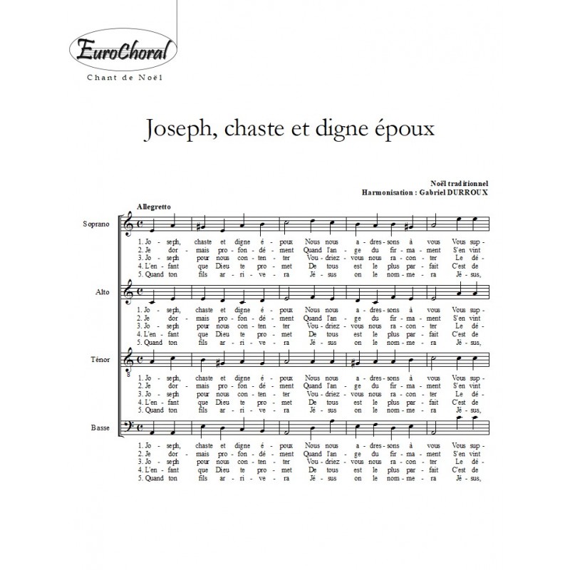JOSEPH, CHASTE ET DIGNE EPOUX