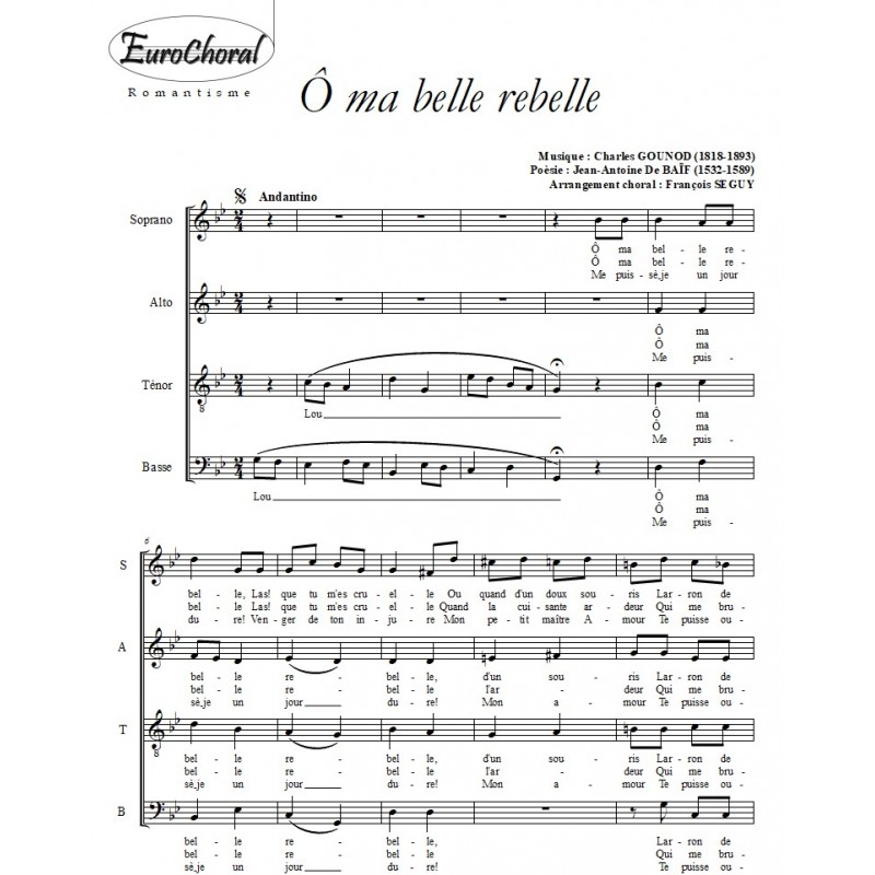 O MA BELLE REBELLE (Ch. Gounod)