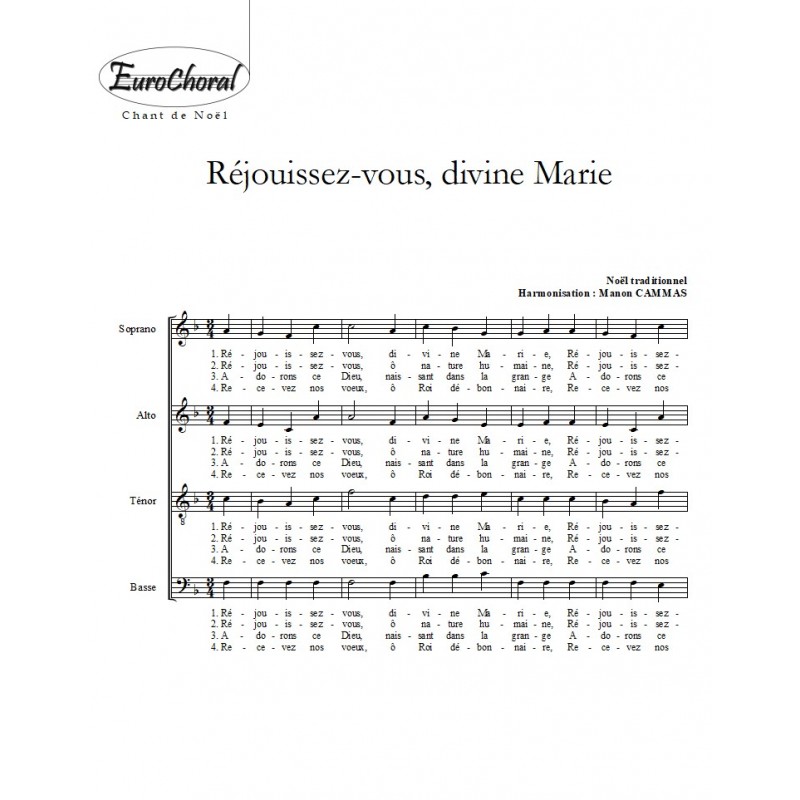 REJOUISSEZ-VOUS, DIVINE MARIE