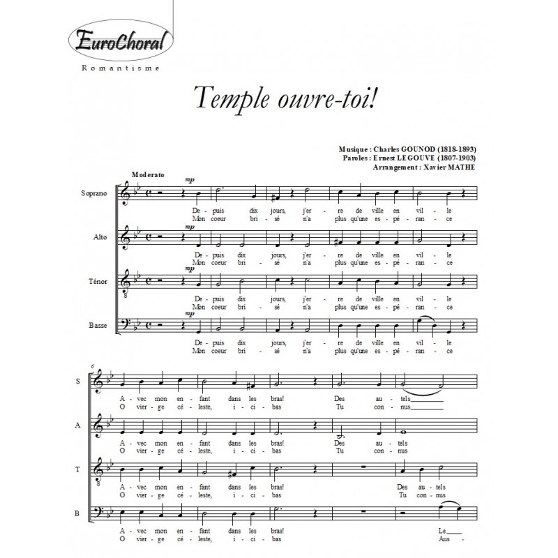 TEMPLE OUVRE-TOI ! (Ch.Gounod)