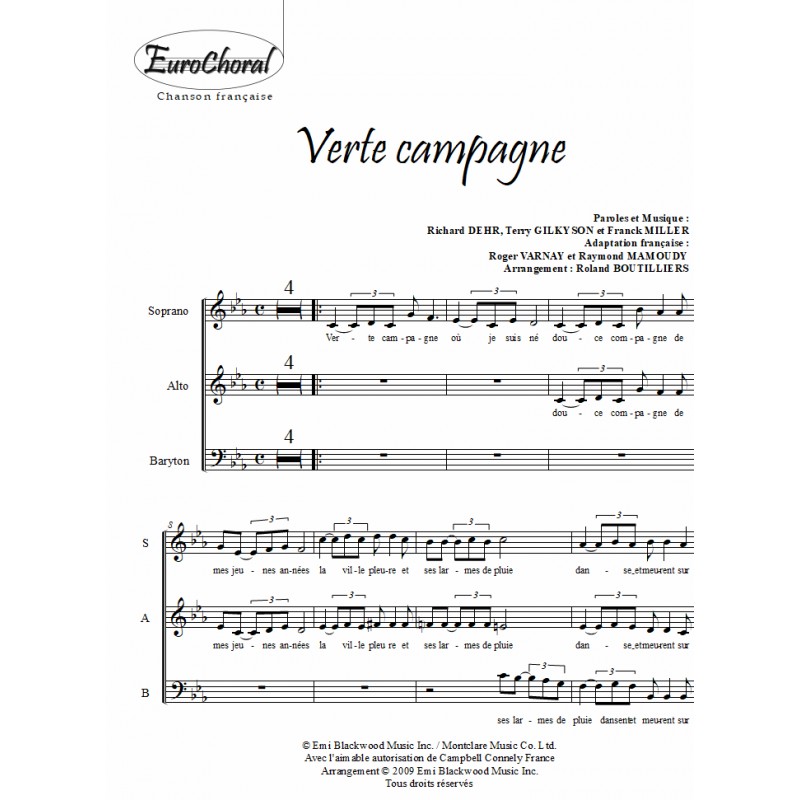 VERTE CAMPAGNE (Choeur)