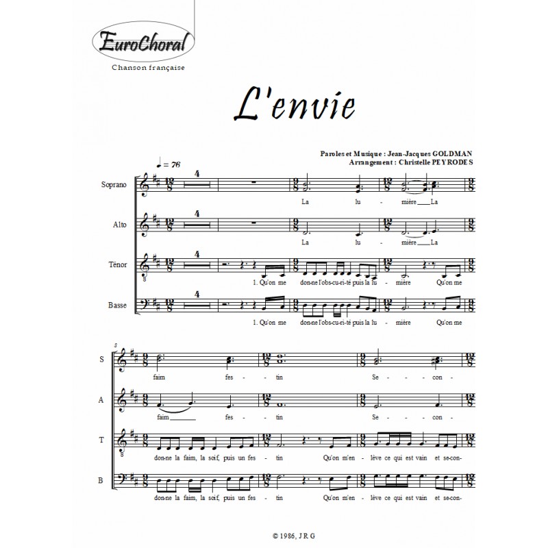 L'ENVIE (Chœur)