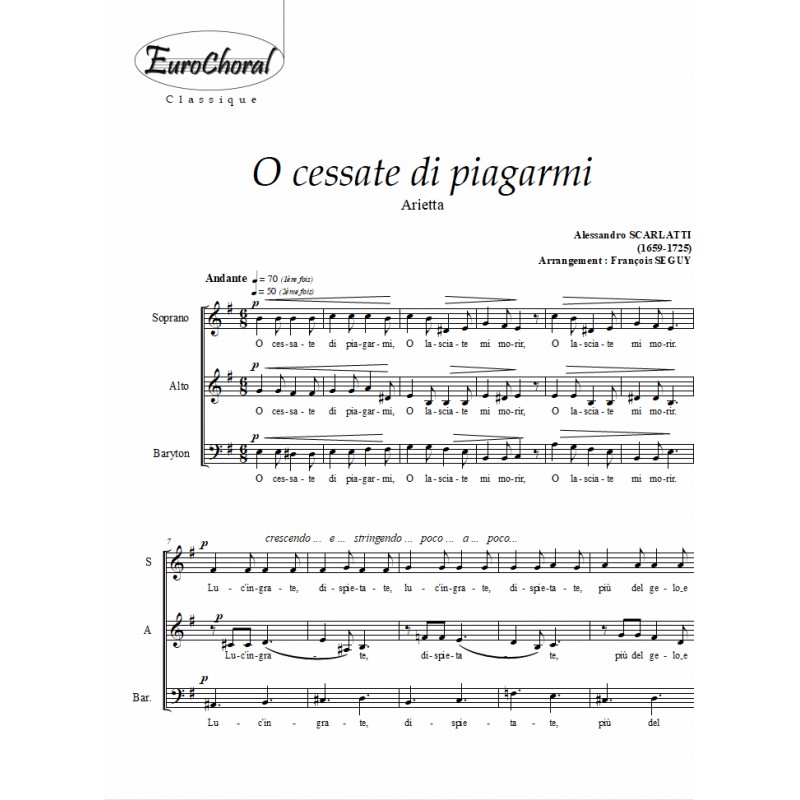 O CESSATE DI PIAGARMI (Arietta)