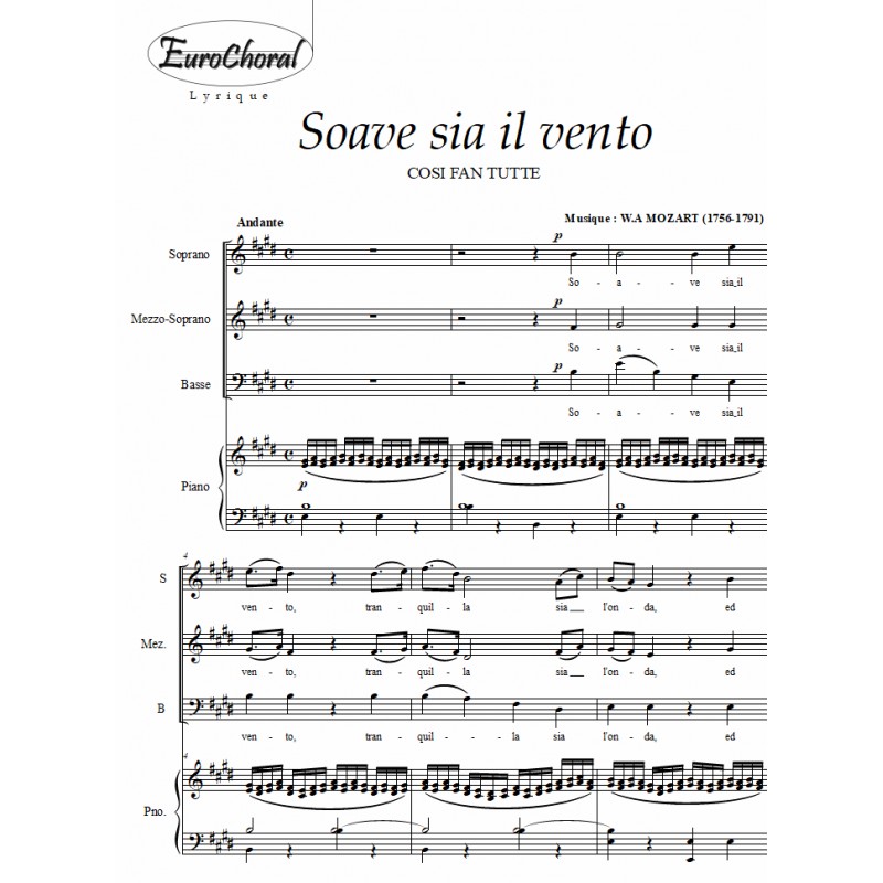 SOAVE SIA IL VENTO (Cosi fan tutte)