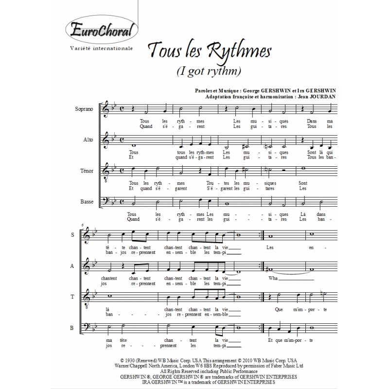 TOUS LES RYTHMES (I got Rythm)
