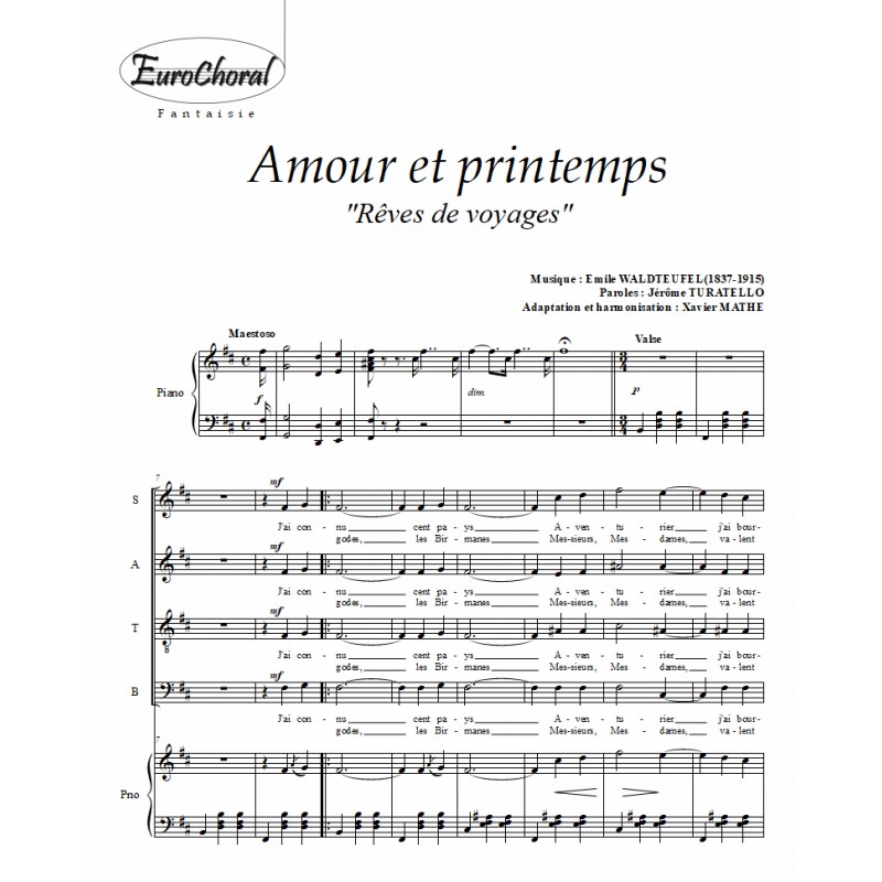 AMOUR ET PRINTEMPS (Rêves de Voyages) (Conducteur)