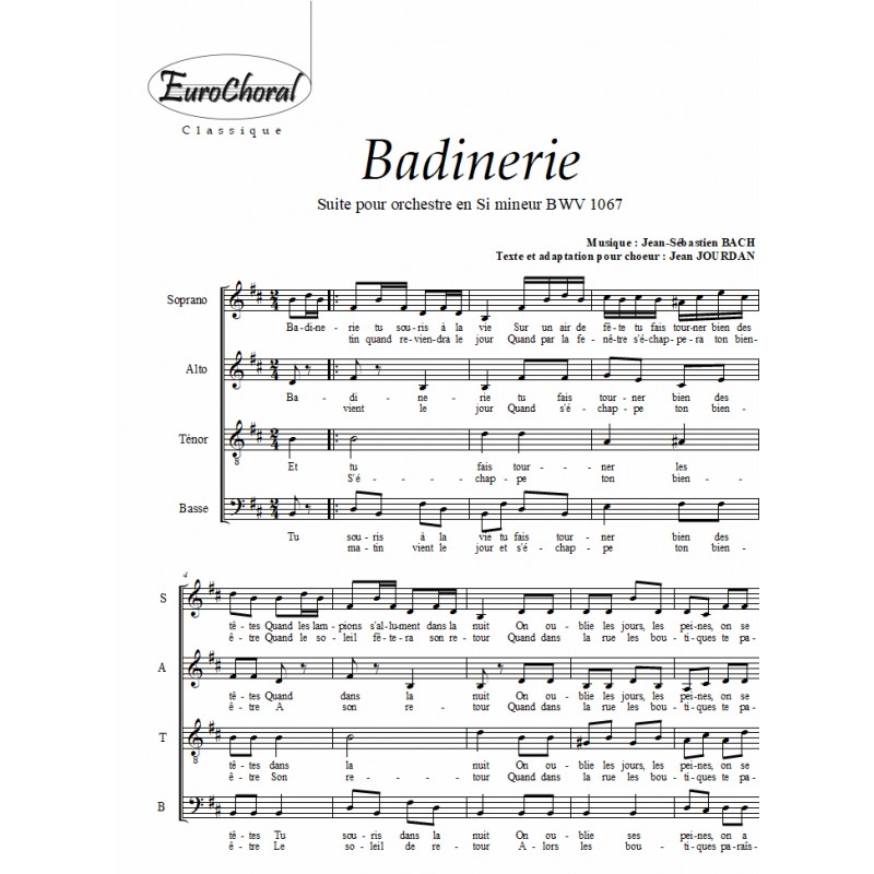 BADINERIE (Suite pour orchestre en Si m BWV 1067)