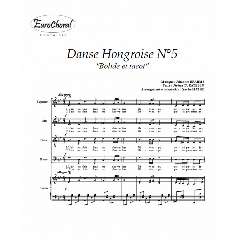 DANSE HONGROISE N°5 (\"Bolide et tacot\") (Conducteur)