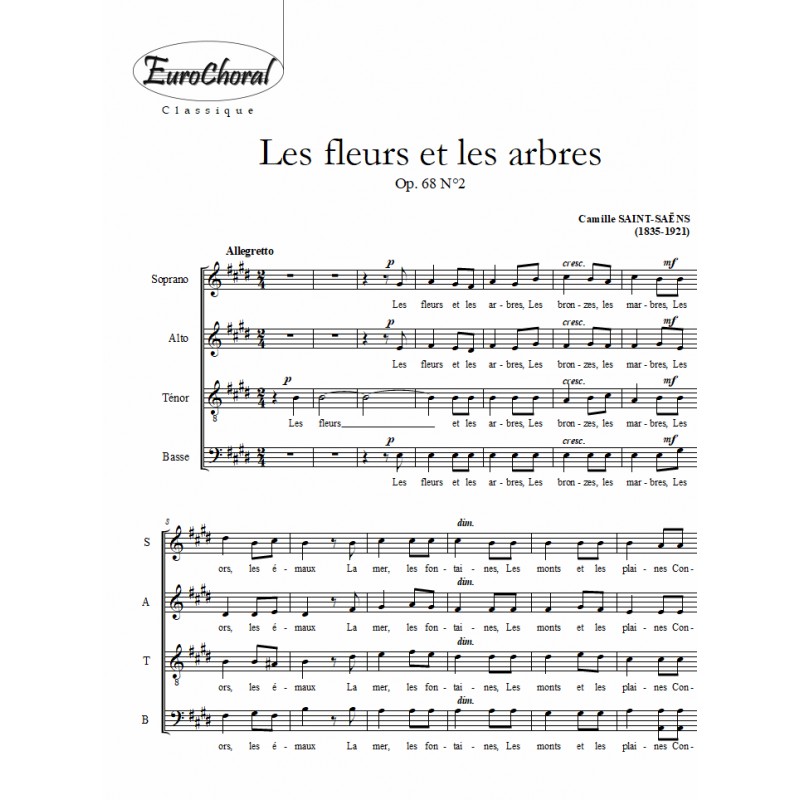 FLEURS ET LES ARBRES (LES) Op. 68 N°2