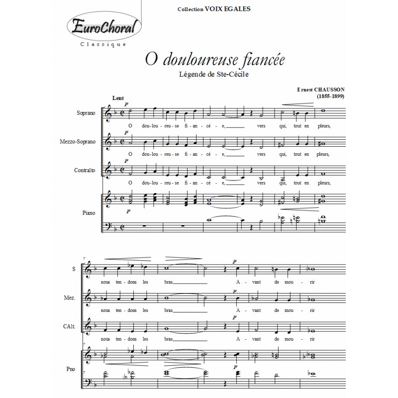 O Douloureuse fiancée (La légende de Sainte Cécile)