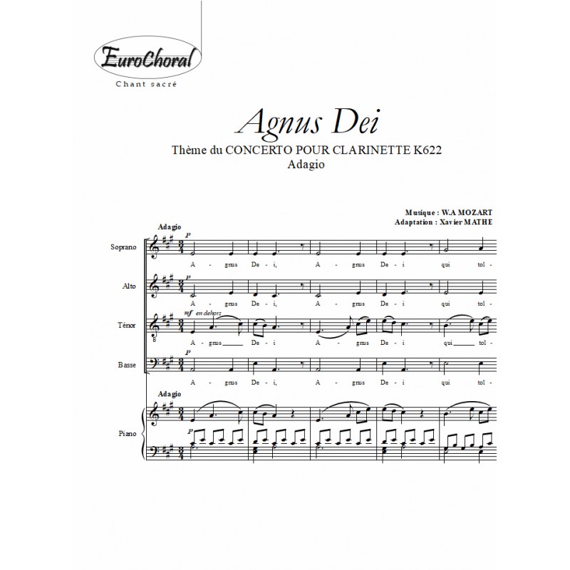 AGNUS DEI (concerto pour clarinette K622)