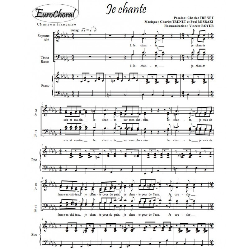 JE CHANTE