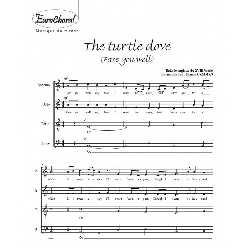 THE TURTLE DOVE (Fare you well)