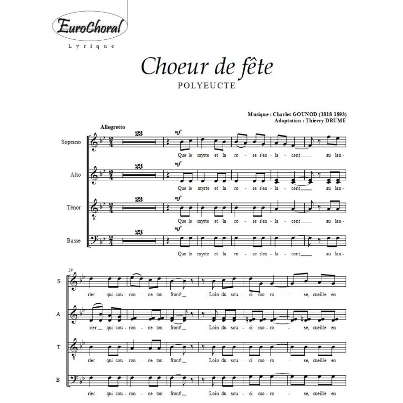 CHOEUR DE FETE (POLYEUCTE) (Choeur)