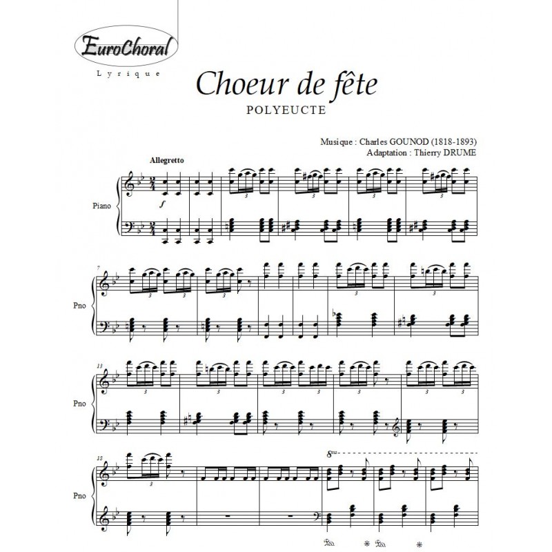 CHOEUR DE FETE (POLYEUCTE) (Conducteur)