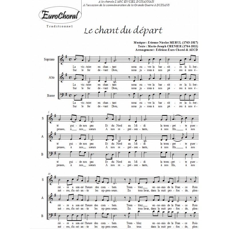 LE CHANT DU DÉPART