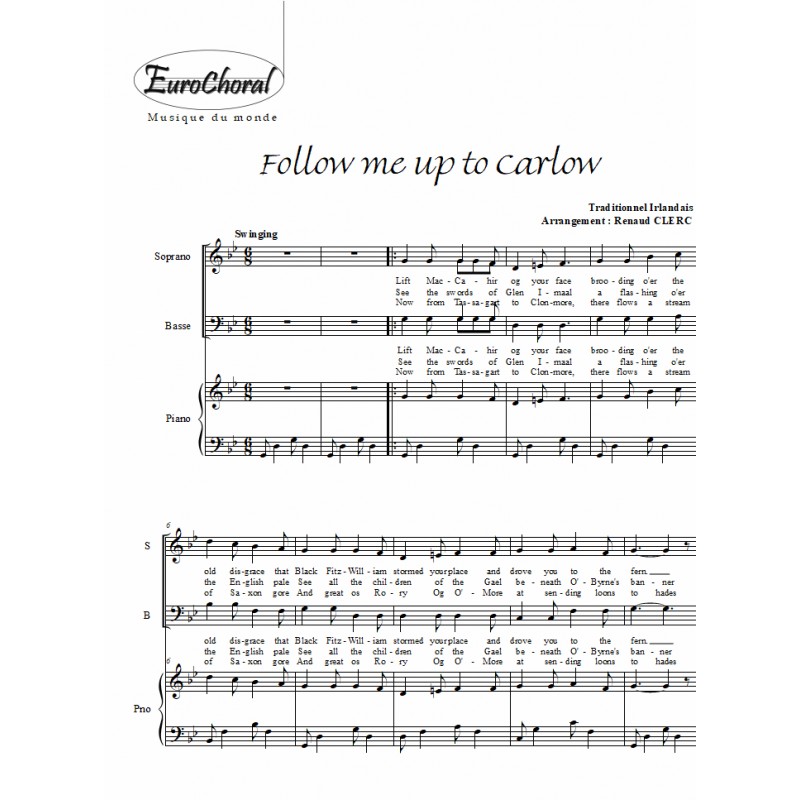 Follow me up to Carlow (Traditionnel Irlandais)
