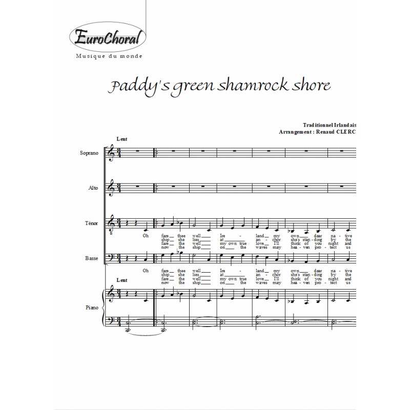 Paddy's green shamrock shore (Traditionnel Irlandais)