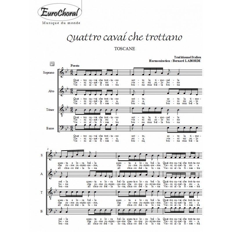 QUATTRO CAVAI CHE TROTTANO