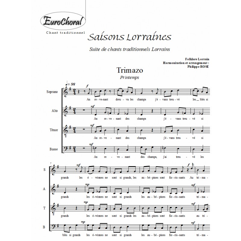 SAISONS LORRAINES (suite de chants)