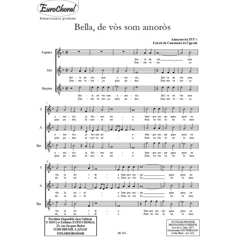BELLA DE VOS SOM AMOROS