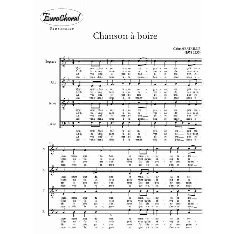 CHANSON A BOIRE