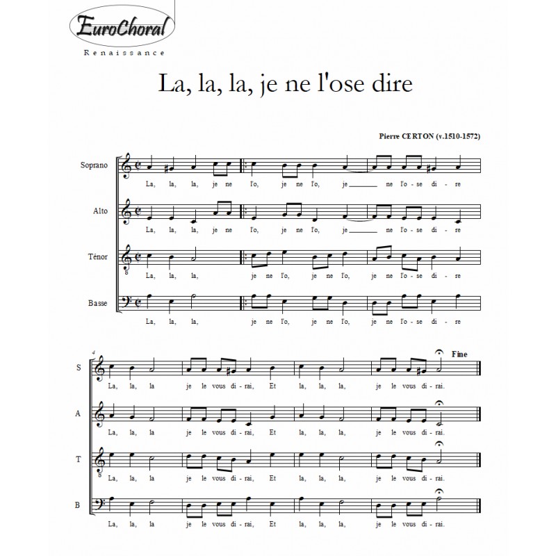 LA LA LA JE NE L'OSE DIRE