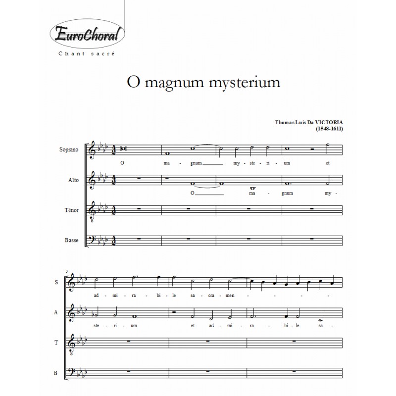 O MAGNUM MYSTERIUM (Victoria)