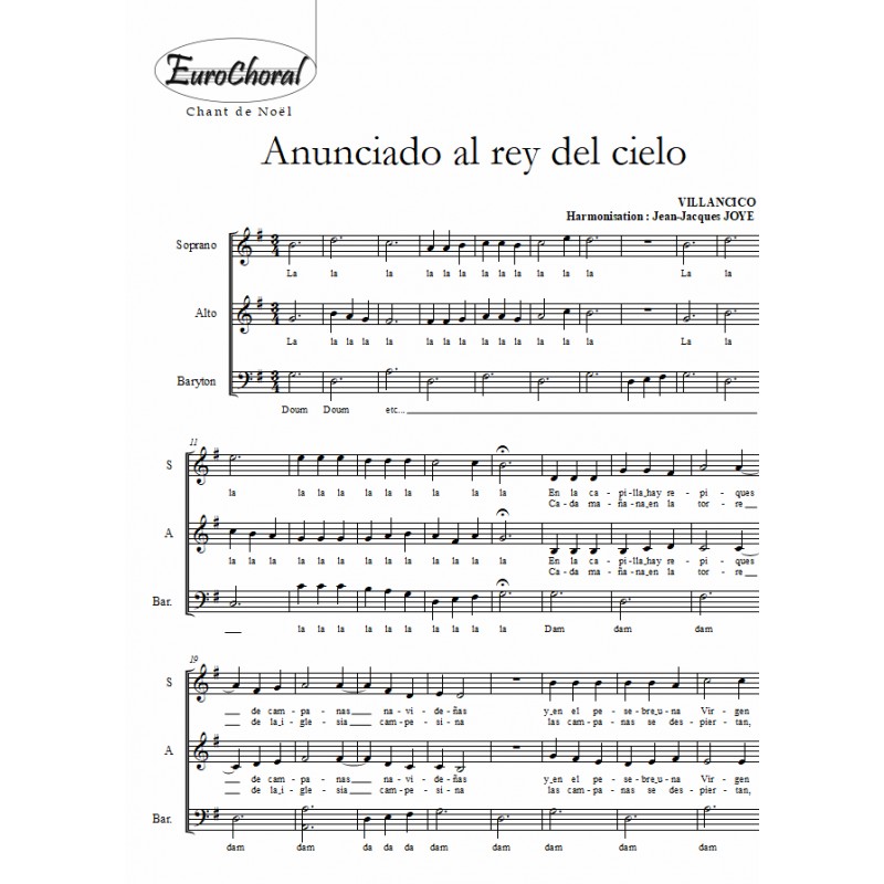 ANUNCIADO AL REY DEL CIELO