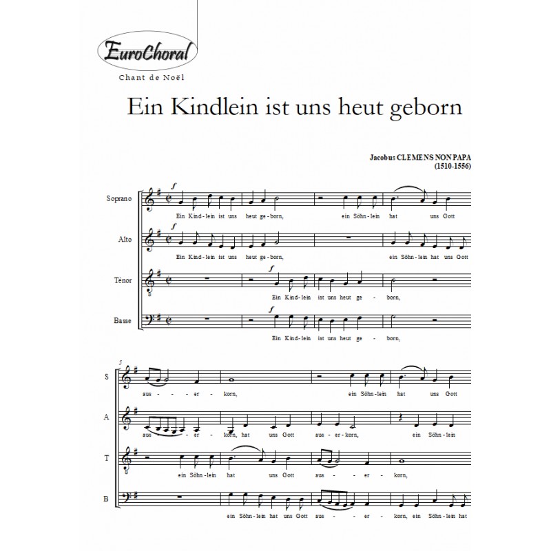 EIN KINDLEIN IST UNS HEUT GEBORN