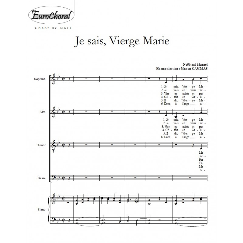 JE SAIS VIERGE MARIE