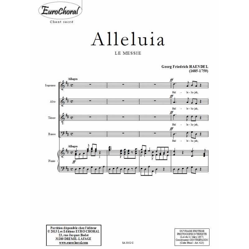 ALLELUIA (Le Messie) (Conducteur)