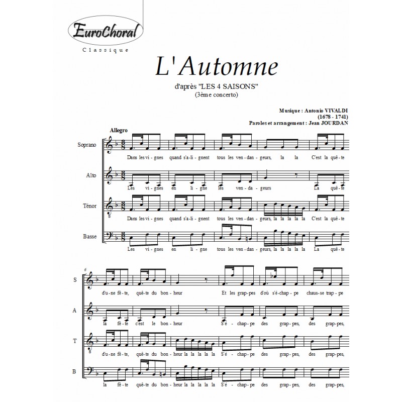 AUTOMNE (L') (d'après Les 4 Saisons)